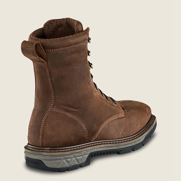 Mens Red Wing Rio Flex - 8-inch Waterproof Toe - Safety Boots Brown - THD726508